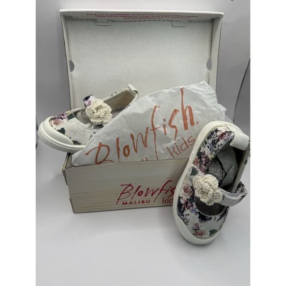 Blowfish Malibu Toddler Girls Floral Slip-on Sneaker - Size 6M New In Box! - Picture 3 of 10